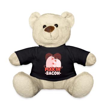 Makin' Bacon Meat Lover Bacon Eater Keto Ket - Teddy Bear - black - Front