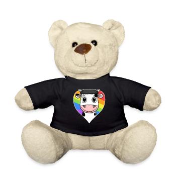 Kuh Lgbt Regenbogen Farben - Teddy - Schwarz - Vorne
