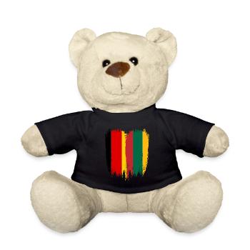 Allemagne Drapeau Lituanie - Nounours - noir - Devant