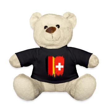 Deutschland Flagge Schweiz - Teddy - Schwarz - Vorne