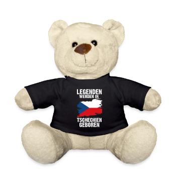 Tschechien Tscheche Tschechisches - Teddy - Schwarz - Vorne