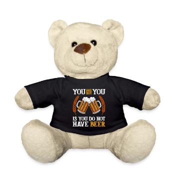 Biertrinker Männer Bier - Teddy - Schwarz - Vorne