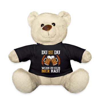 Biertrinker Männer Bier - Teddy - Schwarz - Vorne