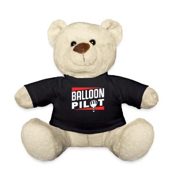 Balloon Pilot Flight Balloonist Hot Air Balloon - Teddy Bear - black - Front