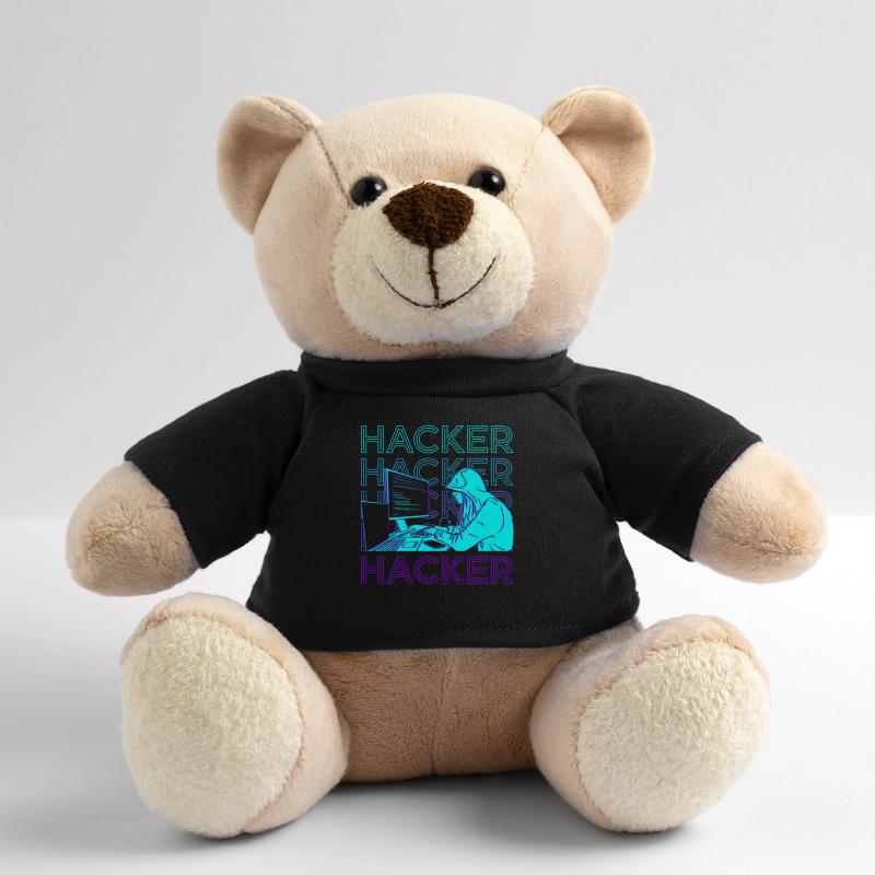 Hacker Hacking Hack Coding Programmierung Retro Teddy