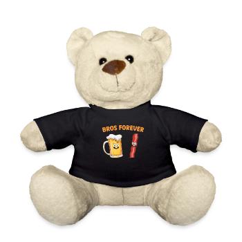 Beer and Bacon Bacon Bros forever Men's Beer and - Teddy Bear - black - Front