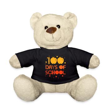 100 Days School Sayings Team Sweet Funny - Teddy Bear - black - Front