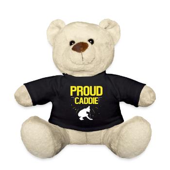 Proud Caddie Golfer Golf Profession Golfing - Teddy Bear - black - Front