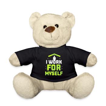 I work for myself entrepreneur founder - Teddy Bear - black - Front