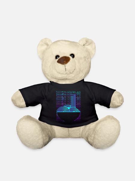 Ramen-Nudeln Retro - Teddy - Schwarz