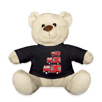 Camion de pompiers Camion de pompiers Cadeau de caserne de pompiers - Nounours - noir - Devant