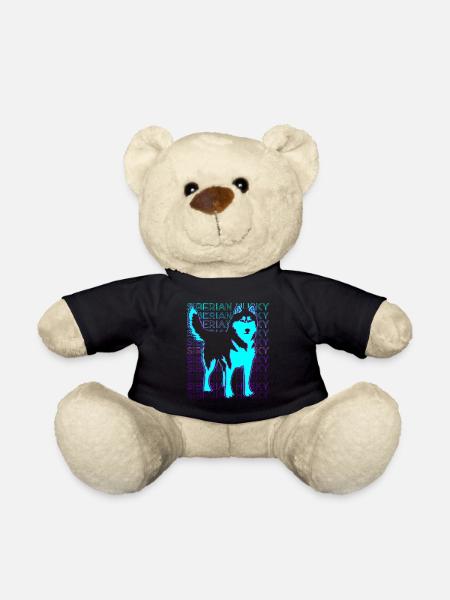 Siberian Husky Retro - Teddy - Schwarz