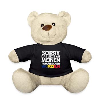 Rumänische Wurzeln Rumäne Rumänien - Teddy - Schwarz - Vorne
