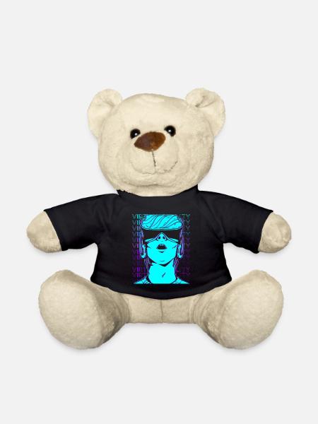 VR Virtual Reality Gamer Retro - Teddy - Schwarz