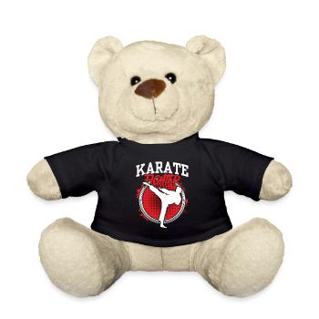 Karatekämpfer Karate Kampfsport Kampfkunst - Teddy - Schwarz - Vorne