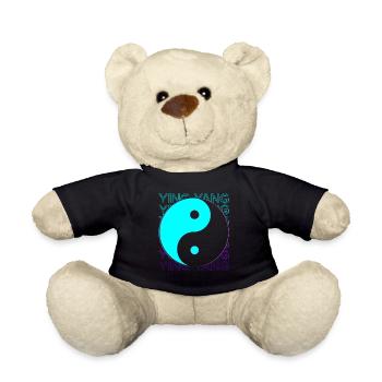 Ying Yang Yin Yang Yinyang Yingyang Retro - Teddy - Schwarz - Vorne