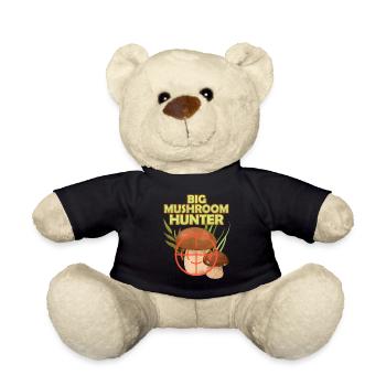 Large Mushroom Hunter Mushroom Picker Large Mushrooms - Teddy Bear - black - Front