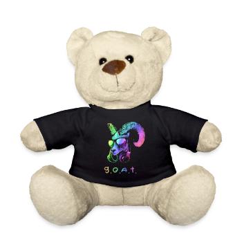 The GOAT Cool and Funny Music Animal with - Teddy Bear - black - Front