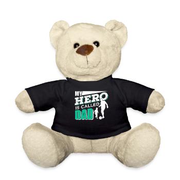 My Hero Is Called Papa Father Day Sayings Father Daddy - Teddy Bear - black - Front