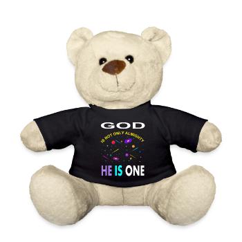 Allah is only God is almighty Muslim poison - Teddy Bear - black - Front