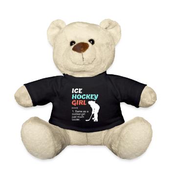 Ice Hockey Girl Damen Eishockey - Teddy - Schwarz - Vorne