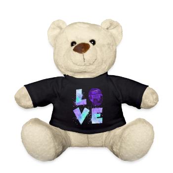 Eishockey Liebe Eishockeyspielerin Damen - Teddy - Schwarz - Vorne