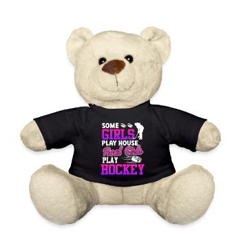 Real Girls Play Hockey Spielerin - Teddy - Schwarz - Vorne