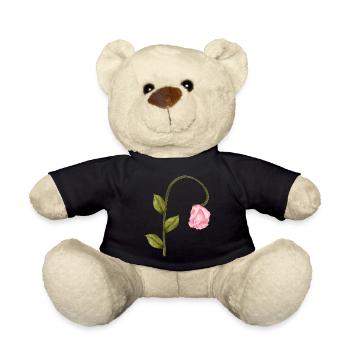 Pink Rose - Teddy Bear - black - Front
