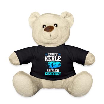 Echte Kerle spielen Eishockey - Teddy - Schwarz - Vorne