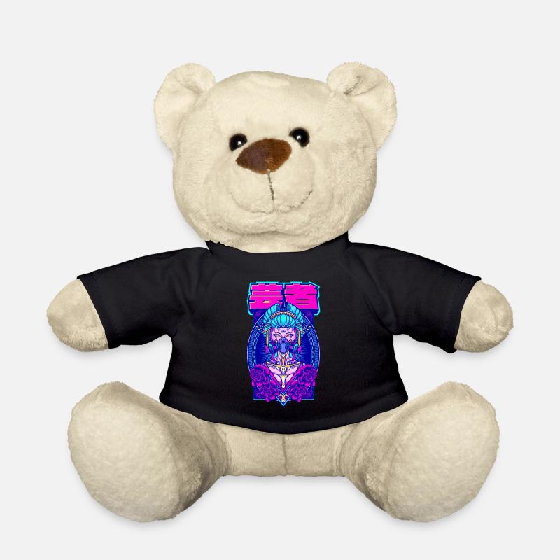 Cyber Geisha Aesthetic Japanese - Teddy Bear - black