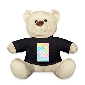 Esthétique pastel danoise Tie Dye - Nounours - noir - Devant