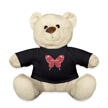 Meatcore Ästhetik Weirdcore Schmetterling - Teddy - Schwarz - Vorne