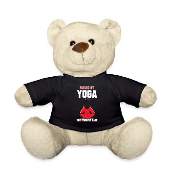 Driven by yoga and feminist anger women - Teddy Bear - black - Front