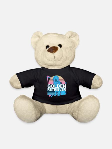 Golden Retriever Retro - Teddy Bear - black