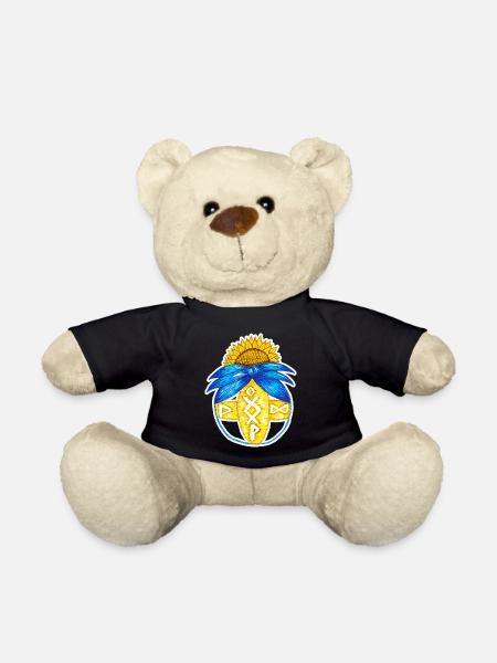 Motanka, traditionelle ukrainische Puppe. Gelb blau. - Teddy - Schwarz