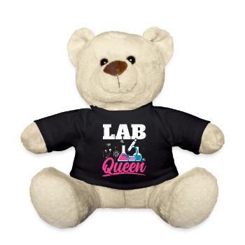 Laborkönigin Biologin Wissenschaftslehrerin Biolog - Teddy - Schwarz - Vorne