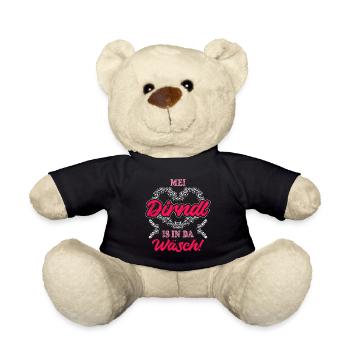 Dirndl Ersatz Trachtenshirt Dirndl is in da Wäsch - Teddy - Schwarz - Vorne