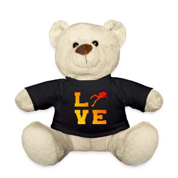 Divers Women Scuba Divers Diving Free Dive - Teddy Bear - black - Front