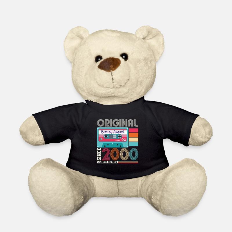 Original August 2000 22. Geburtstag Geschenk Retro - Teddy - Schwarz