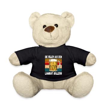 Die Rillen aus dem Laminat Böllern Trinkspruch - Teddy - Schwarz - Vorne