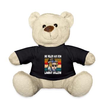 Die Rillen aus dem Laminat Böllern Trinkspruch - Teddy - Schwarz - Vorne
