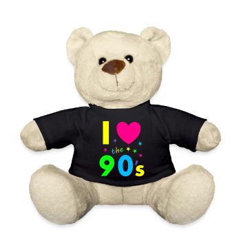 I love the 90's - Teddy Bear - black - Front