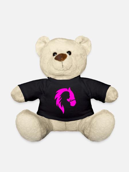 Pferd & Frau Yoga SPORT Geburtstag T-Shirt - Teddy - Schwarz