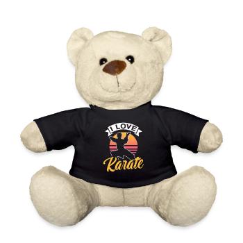 J’adore les arts martiaux de combat de karaté arts martiaux - Nounours - noir - Devant