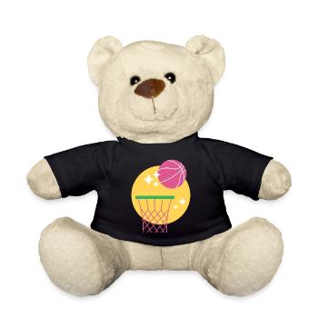 Conception de panier de basket-ball - Nounours - noir - Devant