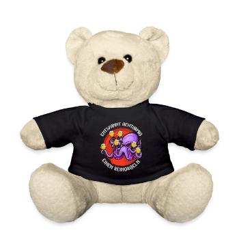 Saufen Spruch Entspannt achtarmig einen reinorgeln - Teddy - Schwarz - Vorne