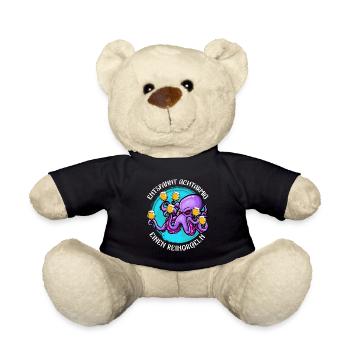Saufen Spruch Entspannt achtarmig einen reinorgeln - Teddy - Schwarz - Vorne