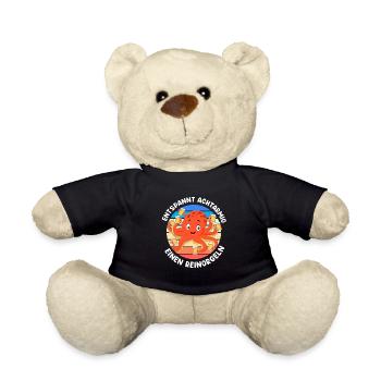 Entspannt achtarmig einen reinorgeln Biertrinker - Teddy - Schwarz - Vorne
