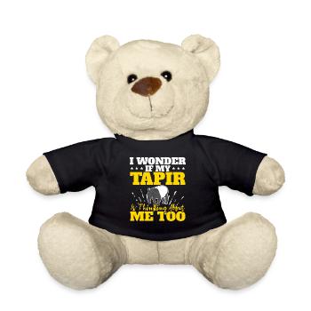 Ich frage mich, ob mein Tapir auch über mich nachd - Teddy - Schwarz - Vorne