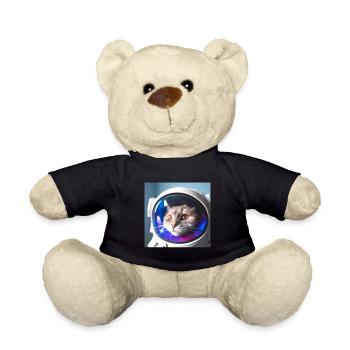 Katze im Weltraum - Teddy - Schwarz - Vorne